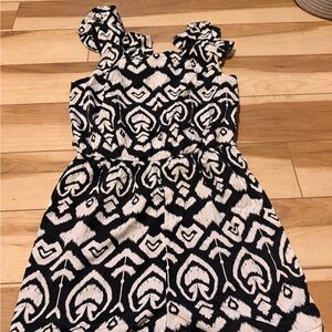 Charlotte Russe Black and White Patterned Jumpsuit